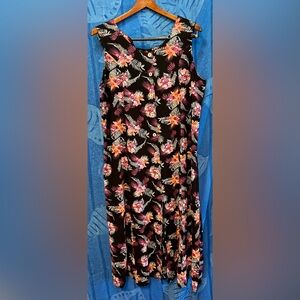 Blair Black Dress with Floral Design